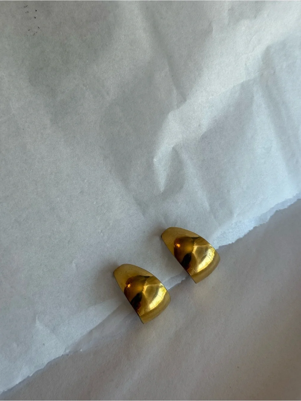 TRIFARI | Vintage Gold Dome Clip-On Small Earrings